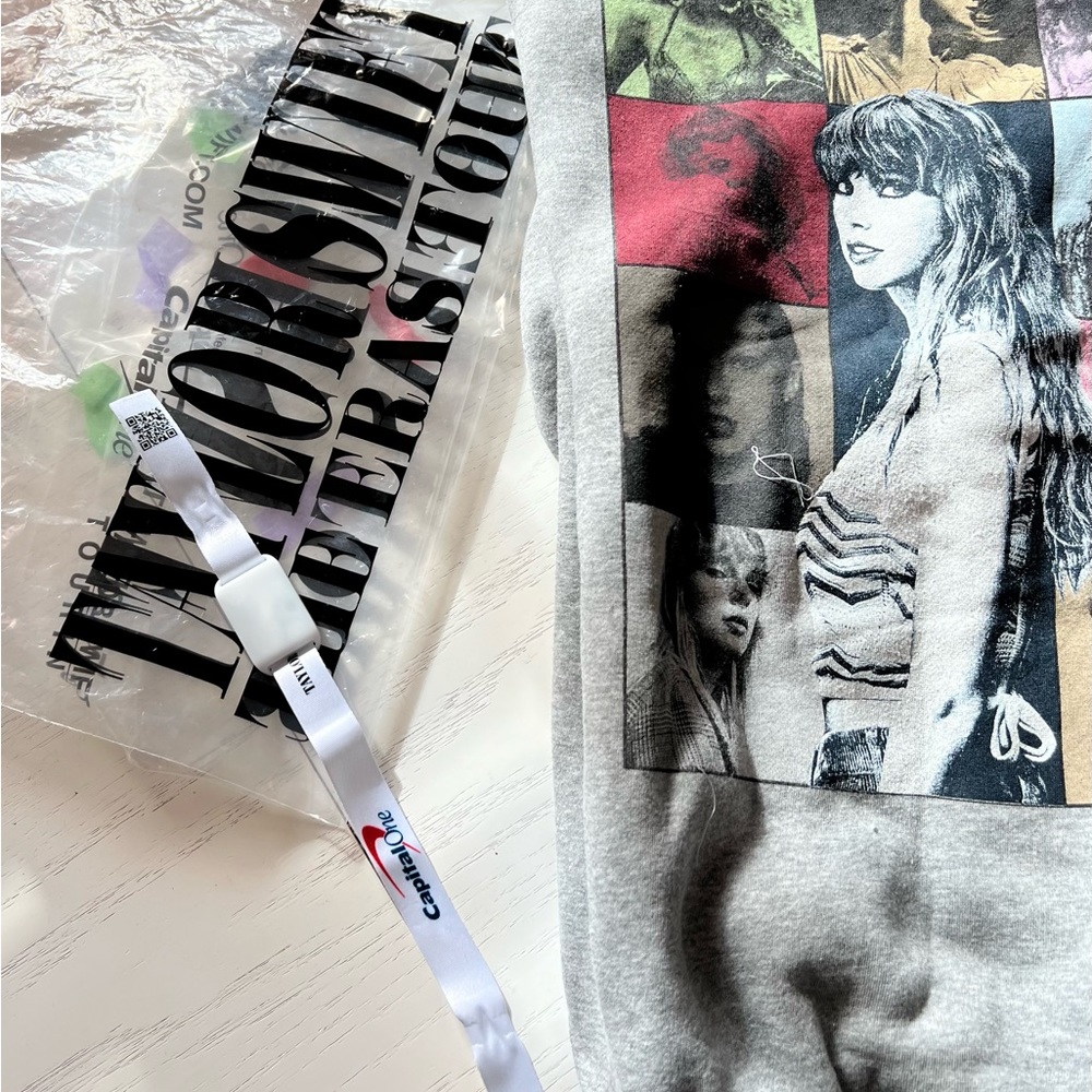 Eras Tour Quarter zip with concert bag and unused bracelet!